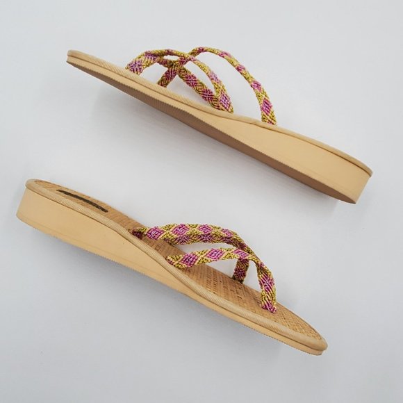 J. Crew Bamboo Mini Wedge Flip Flops - Picture 5 of 13